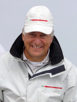 Patrizio Bertelli, syndicate owner of Luna Rossa of Italy, right