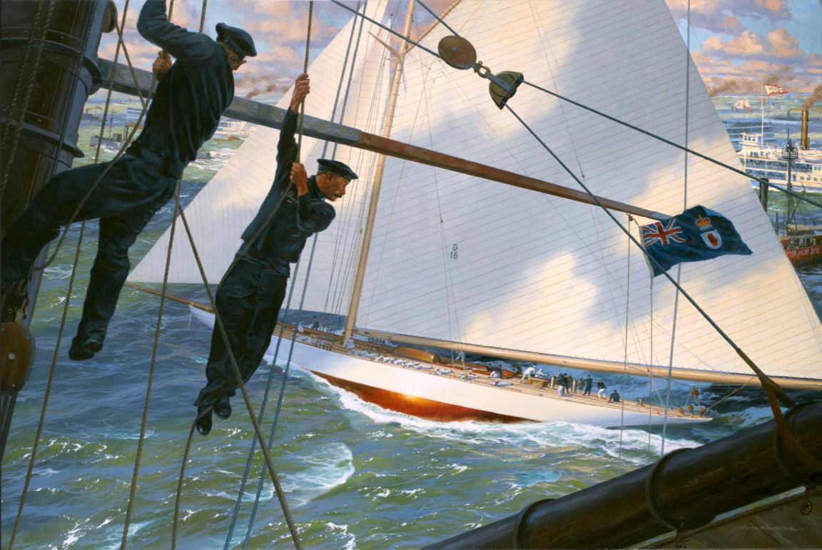 "The Masthead Men: RELIANCE Defending The America's Cup, 1903" by Russ Kramer