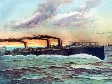 Figure 1 USS PORTER (TB-6) (Color-Tinted Postcard Early 1900s NH 101245-KN Naval History and Heritage Command)