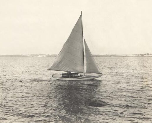 1st Watch Hill 15 footer. Trial Dec 18 1922. [Inscribed in pencil on verso by Nathanael G. Herreshoff.]