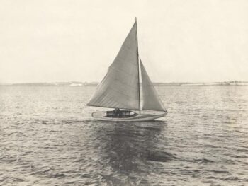 1st Watch Hill 15 footer. Trial Dec 18 1922. [Inscribed in pencil on verso by Nathanael G. Herreshoff.]