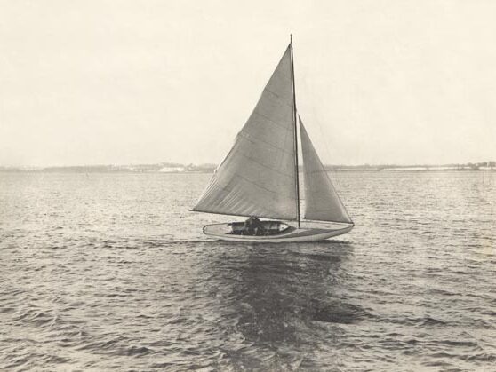 1st Watch Hill 15 footer. Trial Dec 18 1922. [Inscribed in pencil on verso by Nathanael G. Herreshoff.]